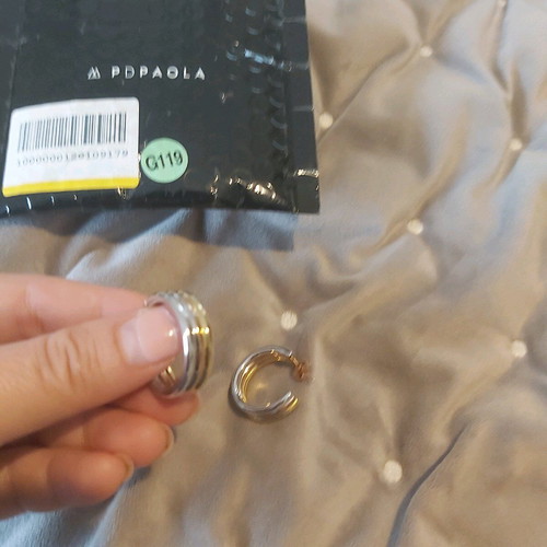 Pd Paola hoop earrings new, silver-pink-gold