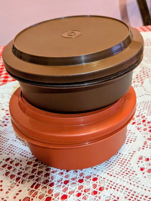Vintage Tupperware Seal-N-Serve μπολ σετ 2 τεμαχίων, αεροστεγή
