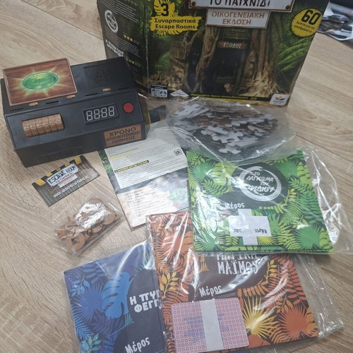 Escape Room board game used with box