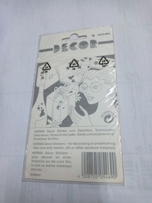 Embossed flower stickers used, 1 sheet