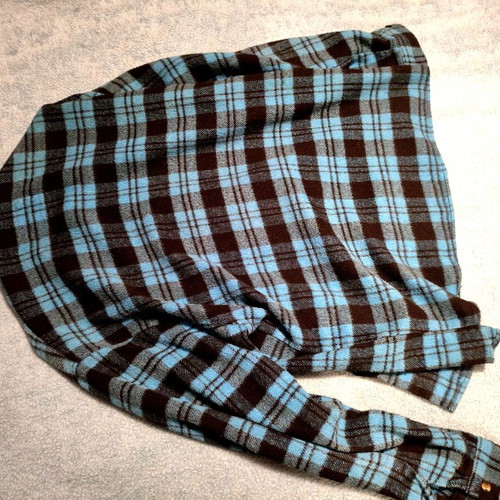Men's checked overshirt used, warm, size L