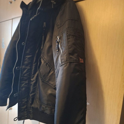 Emerson jacket used, black, missing buttons on pockets