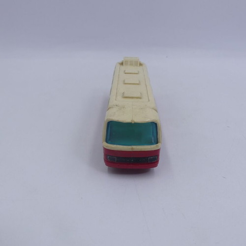 Joy Toy No 51 Mercedes Benz Bus used, retro 70's white red with blue windows