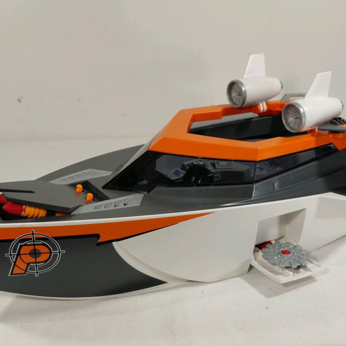 Playmobil 70002 Spy Team Turboship used with missing parts