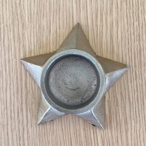 Metal Star Tealight Holders Set of 3 Rustic Industrial Style