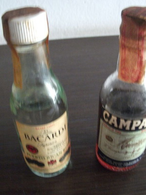 Campari and Bacardi miniatures like new, pack of 2 sealed