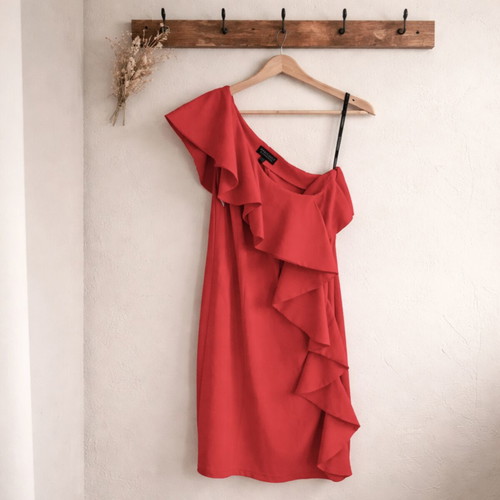 Red One-shoulder Party Dress Warehouse used, size S