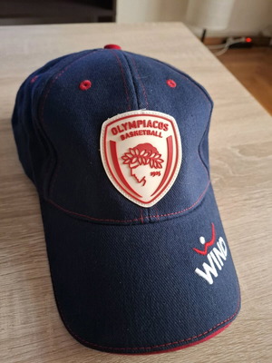 Olympiacos basketball cap like new with embroidered logo and Wind sponsor