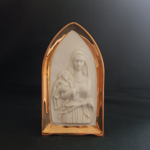 Religious crown-bavaria image of Virgin Mary like new, porcelain