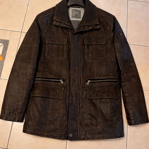 Milestone men's leather jacket XL brown like new