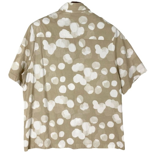 COS Cotton Seersucker Shirt like new, short sleeve, beige with white dots