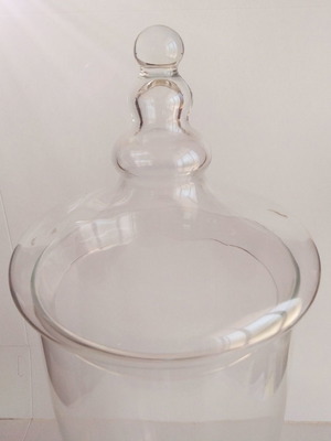 LARGE GLASS WITH LID