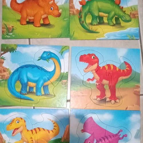 Baby Puzzle Dinosaurs used with 6 different dinosaurs
