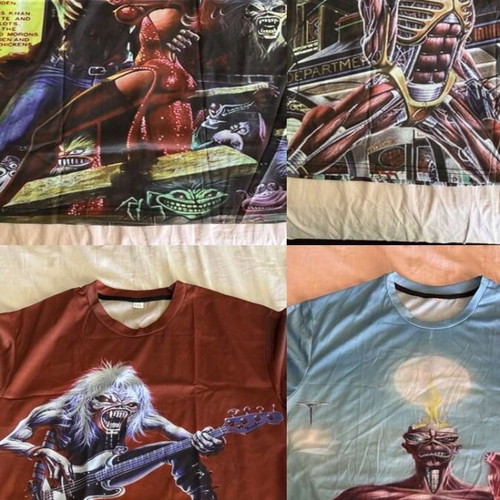 Iron Maiden T-shirts new, pack of 4, polyester mesh