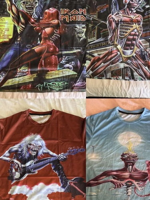 Iron Maiden T-shirts new, pack of 4, polyester mesh