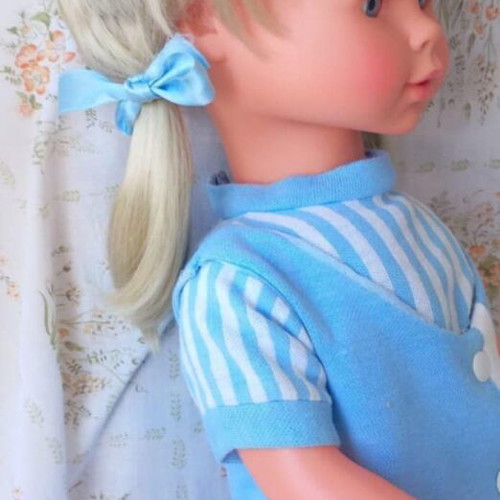Vintage Zapf doll 56 cm like new, mechanical, 70s