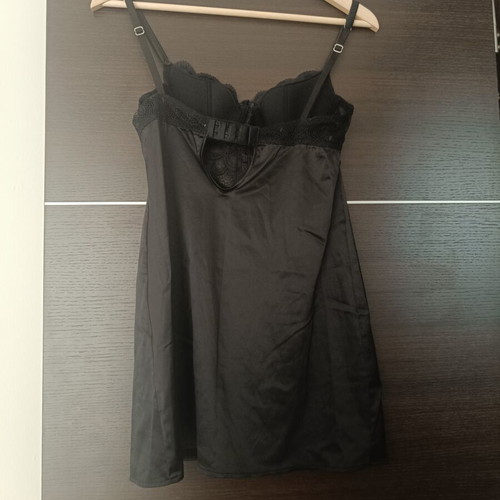 Intimissimi black and blue negligee satin embroidered size S like new
