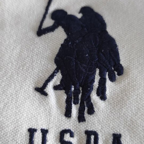 U.S. Polo Assn. dress L like new, white and blue