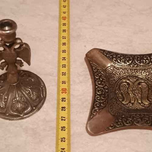 Vintage double-headed eagle metal decorations, like new, 1980s