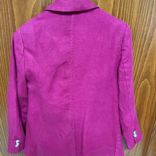 Linen jacket fuchsia with belt like new Marks & Spencer