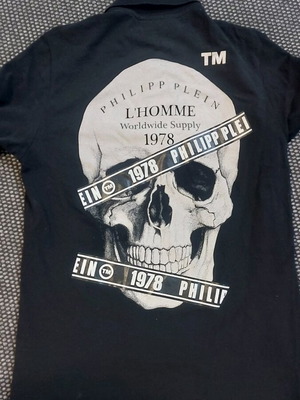 Philipp Plein Polo Shirt M Slim Fit like new, black