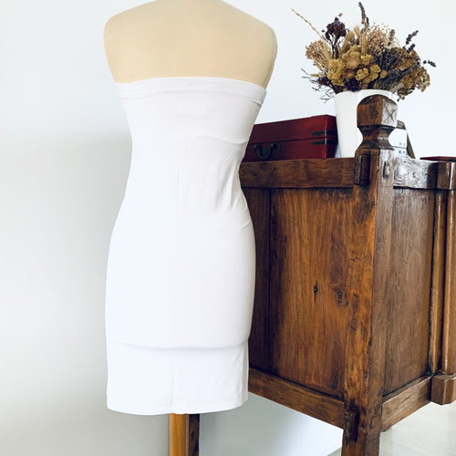 Strapless dress Ioanna Kourbela white new, size S