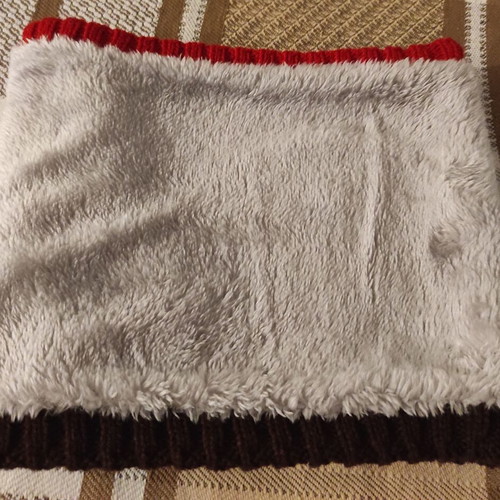 Winter fleece neck warmer new, red, size L
