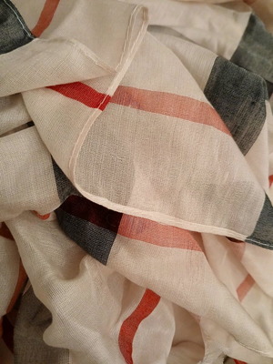 Pashmina scarf silk and viscose like new, large Burberry check