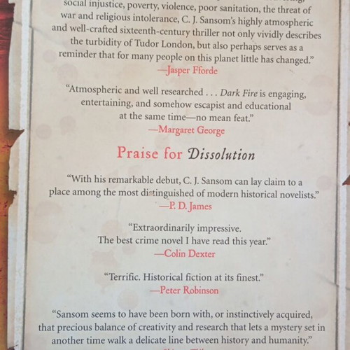 Dark Fire by C. J. Sansom used, Greek edition