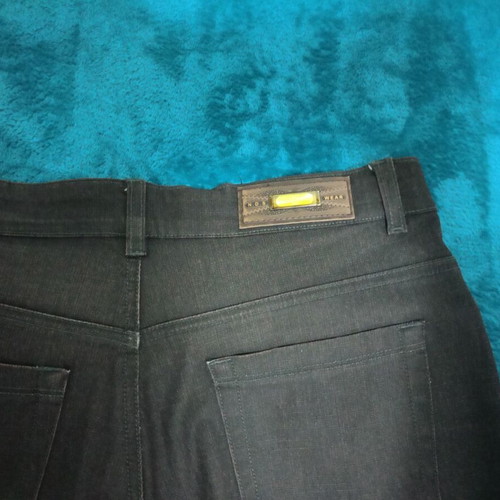 Women's elastic black denim set with embroidery like new