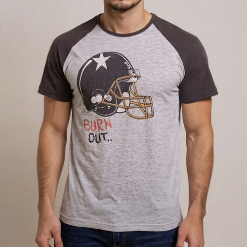 Teens T-shirt L Ripley used, gray, cotton