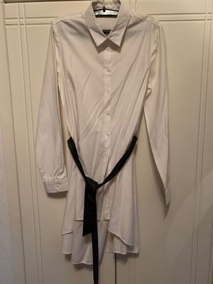 Shirt dress used, white, size S