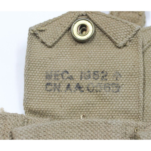 1952 English Canvas Ammo Pouch Lee-Enfield Set of 2 like new