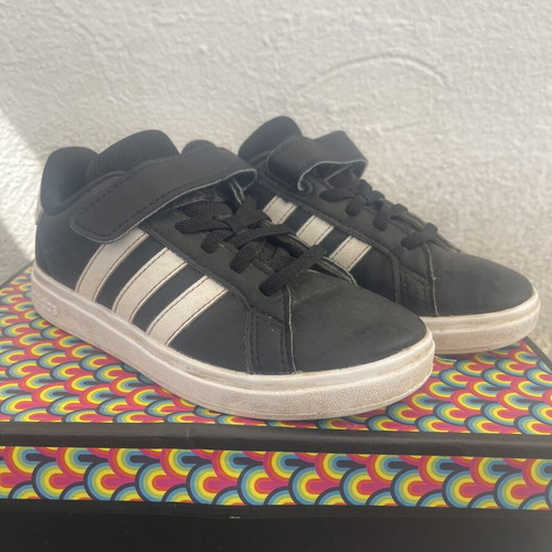 Adidas athletic shoes size 30 used, black