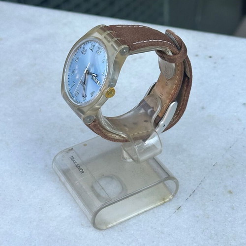 Swatch AG 2004 Day-Date Swiss Made watch used with leather strap