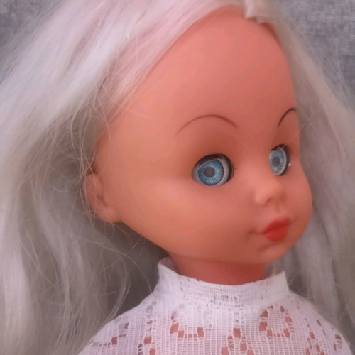 Vintage plastic doll used from the 1970s height 30cm