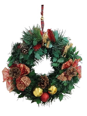 Christmas wreath handmade with 2026, 32cm new