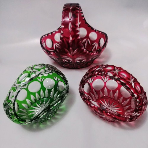 Nachtmann Bamberg basket-shaped bowl new handmade crystal