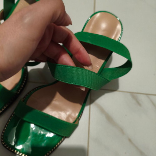 Green sandals used, sizes 37 and 37.5