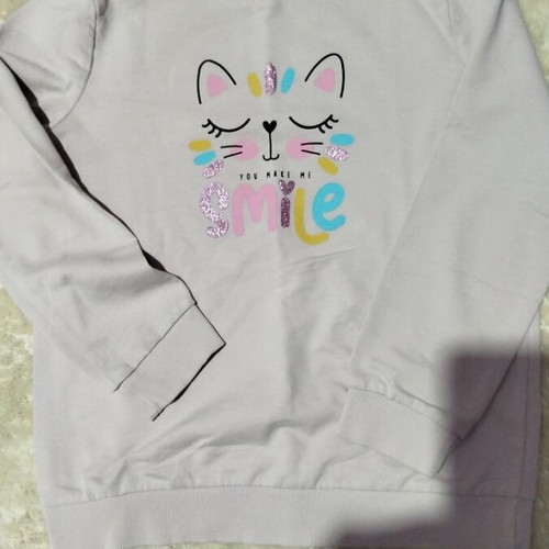 Girls' blouse and leggings 128-134 cm used, pink and purple
