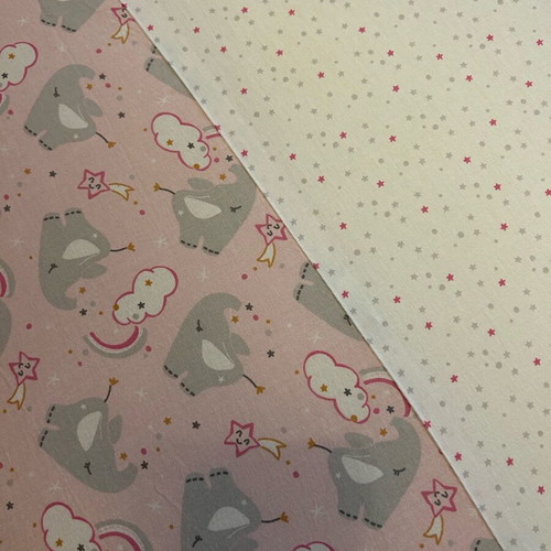 Orchestra baby bedding set pink with elephants and stars new