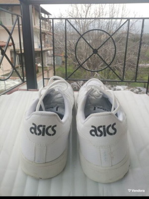 Αθλητικά παπούτσια Asics δερμάτινα σαν καινούργια, άσπρα, μεγέθη 43.5-45