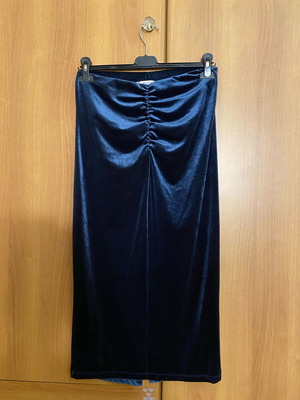 Celestino velvet skirt blue, new, size L