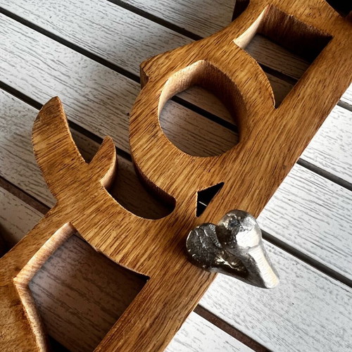 Wooden wall hanger home like new, width 56.5cm