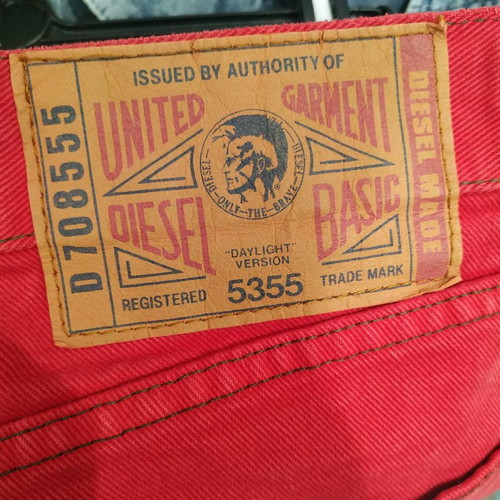 Vintage Diesel pants like new, red, size L