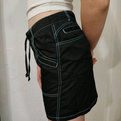 Full Circle mini skirt new, size S, black with turquoise