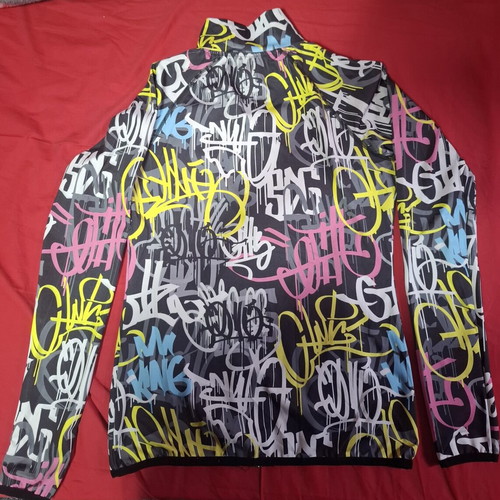 Sports jacket used with graffiti pattern, size L