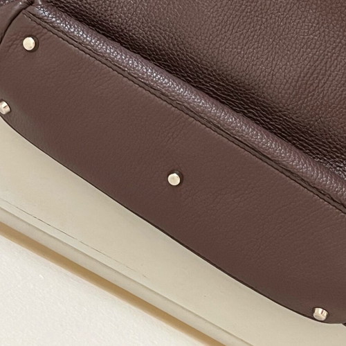 Furla shoulder bag leather brown and silver like new