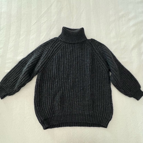 Ckontova knitted turtleneck sweater women gray new one size