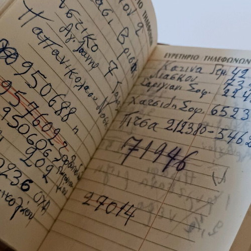 Diary 1989 used with leatherette cover